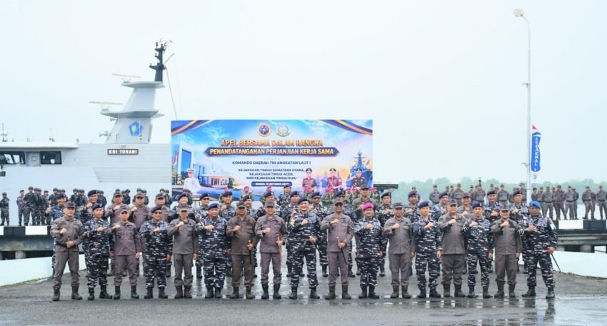 Mantap Bahh..!! Pertajam Penegakan Hukum di Laut, Kodaeral I dan Tiga Kajati Kolaborasi Teken Kerja Sama..!!