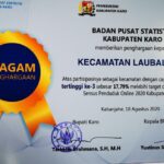 Terbaik..!! Empat Camat, Satu OPD Karo Terima Piagam SP Online dari BPS