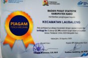 Terbaik..!! Empat Camat, Satu OPD Karo Terima Piagam SP Online dari BPS