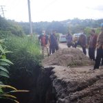 Awass..!! Jalan Ring Road Rumah Kabanjahe Amblas..!! Bupati Karo Instruksikan Dinas PUPR Gerak Cepat Lakukan Perbaikan..!!