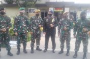 Kek Gini Baru Mantap Lae..!! Kompak..!! Lima Danyon TNI Datangi Markas Brimob Binjai: Selamat Ultah Brother..!!