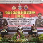Polresta Deli Serdang Rangkul dan Undang Para Tokoh Ikuti Diskusi Divhumas Polri Cegah Paham Radikal dan Terorisme..!!