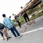 Kek Mana Ini Pak Kapolda Sumut..!! Preman Karo “Ngamuk”, Pagar Lahan Warga Dihancurkan..!! Terduga Suruhan PT BUK..!!
