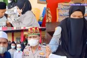POLSEK PATUMBAK “SERBU” SANTRI PAKAI VAKSINASI..!!