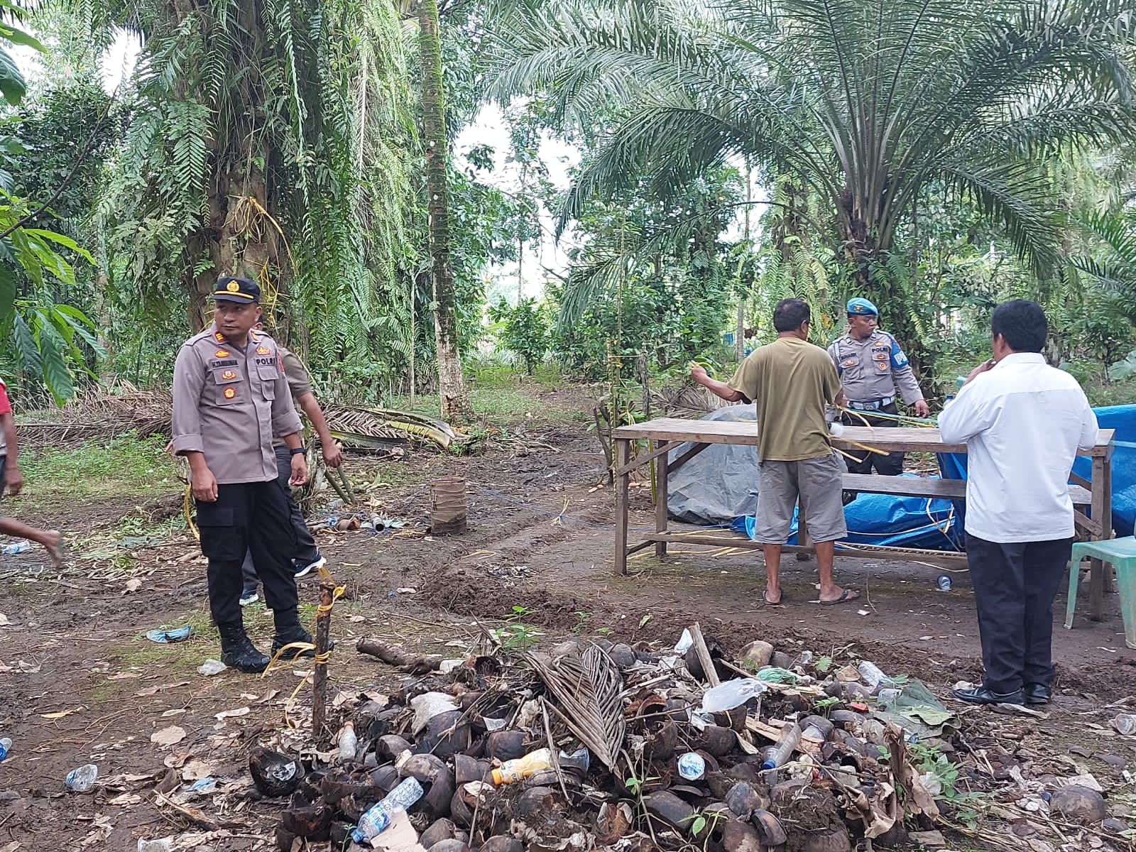 Alamakk..!! Polsek Talun Kenas Cek Lokasi Judi Dadu, Eee…yang Ada Hanya “Hantu”..!!