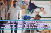 Penuh Luka, Korban Perampokan Di Sunggal Dijenguk Kapolrestabes Medan Di RSU Sembiring Delitua