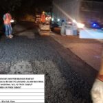 Bahh..!! Setelah Ramai Disorot Media, Lobang Jalan Medan-Tanah Karo “Ditambal Sulam” PUPR..!!
