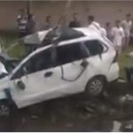 Brakk..!! Mobil Camat Sunggal Berisi Kafilah “Terbang” Masuk Sawah..!! Camat Luka Serius di Kepala..!!