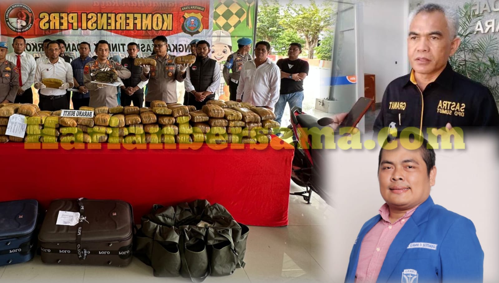 Kek Gini Kan Paten Laee..!! Bongkar Peredaran 173 Kg Ganja, Ormas “Angkat Topi” kepada Kapolresta Deli Serdang..!!