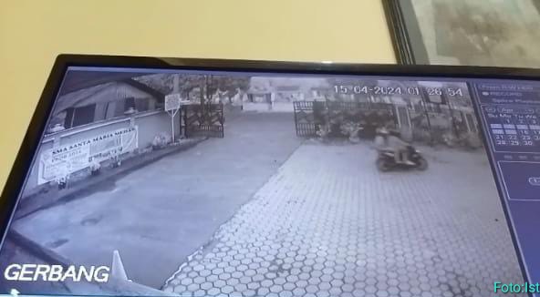 Awass..!! Maling Beraksi di Gereja Katolik Deli Tua, Honda Beat Beru Sembiring Lewong..!!