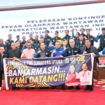 Selamat Bertanding Kawan..!! Pj Gubernur Sumut Lepas Keberangkatan Kontingen PWI Sumut ke Porwanas XIV Banjarmasin..!!