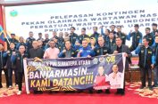 Selamat Bertanding Kawan..!! Pj Gubernur Sumut Lepas Keberangkatan Kontingen PWI Sumut ke Porwanas XIV Banjarmasin..!!