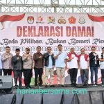 Cabup Karo Nomor Urut 1 Abetnego Tarigan-Edy Suranta Bukit Hadiri Deklarasi Pilkada Damai “Beda Pilihan Bukan Berarti Ricuh”..!!
