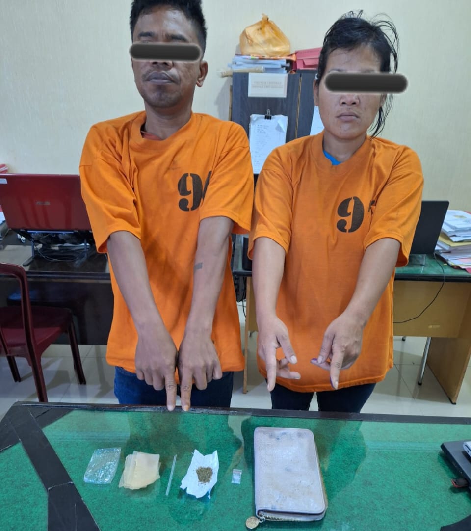 Jangan Bergerakk..!! Polres Tanah Karo Tangkap Pria dan Wanita Penikmat Narkoba di Desa Ketaren..!!