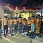 Resahkan Warga..!! 10 Begundal Sok Hebat Ditangkap Polres Tanah Karo Saat Tawuran, Celurit dan Gergaji Diamankan..!!