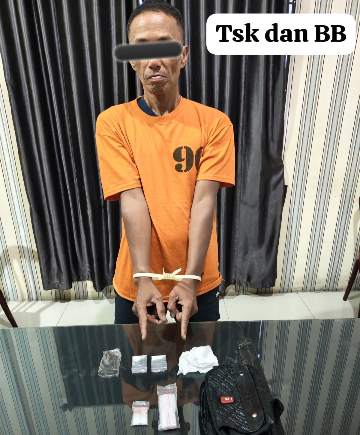 Barbut 1,28 gram..!! Pengedar Sabu Berastagi Ditangkap Polres Karo di Kamar Kos..!!