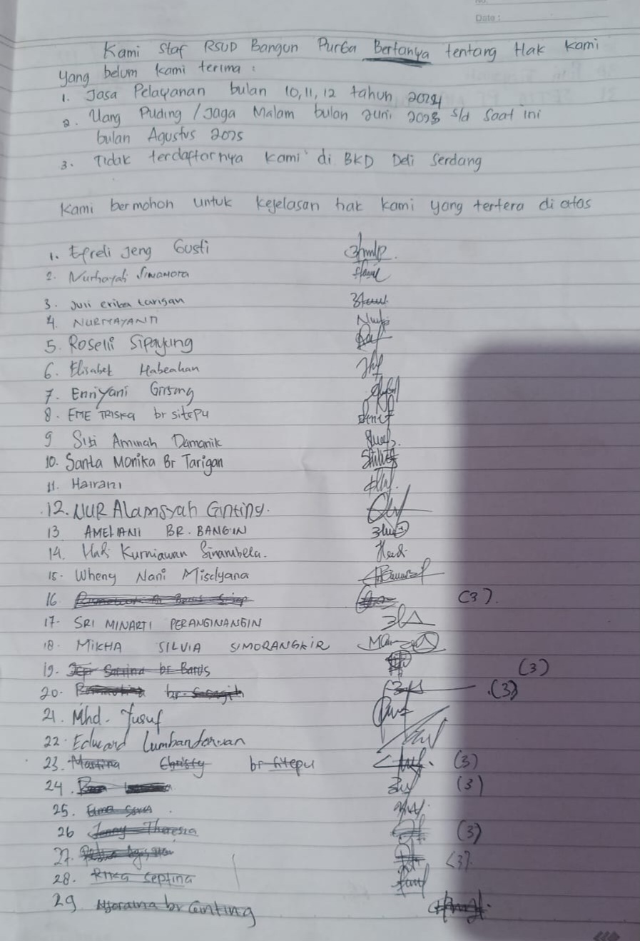 Program Kesehatan Bupati Deli Serdang Terancam “Gatot”..!! Sudahlah Haknya tidak Diberikan, Pekerja RSUD Bangun Purba Malah Diancam Pecat Managemen..!!