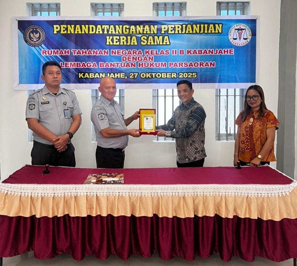 Bantuan Hukum..!! Rutan Kabanjahe dan LBH Parsaoran Sepakat Kerjasama..!!