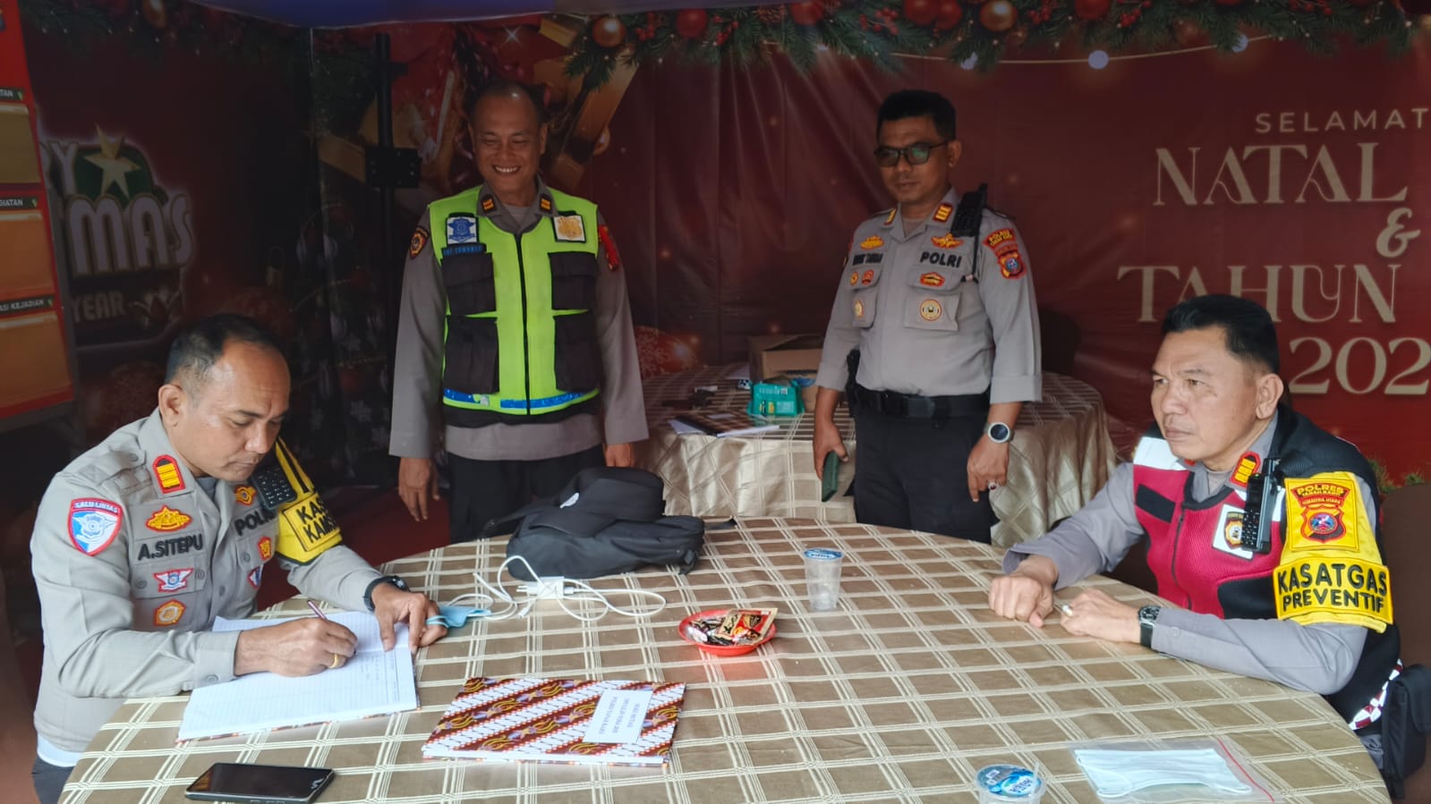 Jelang Nataru..!! Polres Tanah Karo Cek Jalur dan Pos PAM Ndoulu-Penatapen..!!