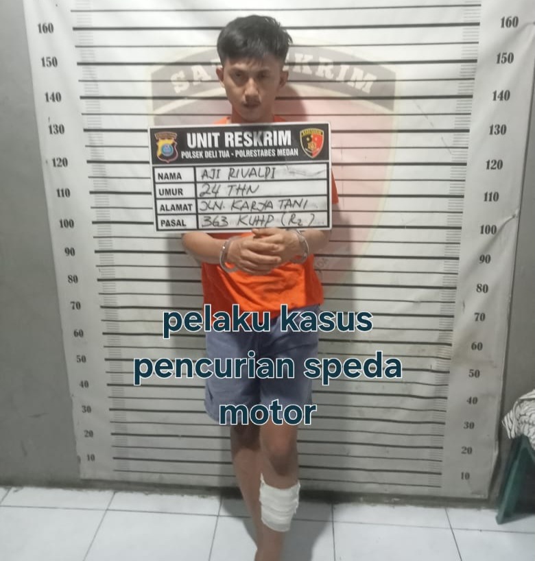 Dorr..!! Curi Sepeda Motor Jemaat di Gereja, Anak Medan Johor Berdarah-darah Ditembak Polsek Deli Tua..!!