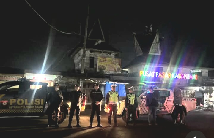 Patroli Malam..!! Polres Tanah Karo Seser Titik Rawan Gangguan Kamtibmas..!!