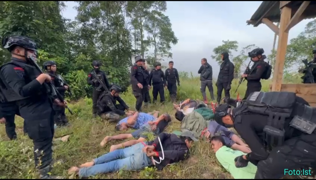 Digerebek Poldasu..!! Belasan Alat Berat dan 7 Orang Diamankan dari Tambang Emas Ilegal di Madina..!!