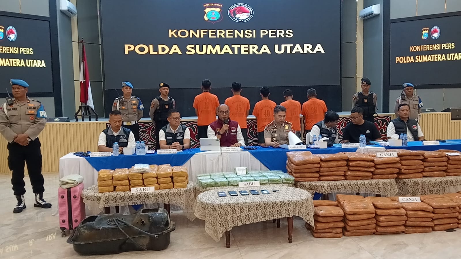 Viral Lagu “Siti Mawarni”..!! Gercep Poldasu Sita 72 Kg Sabu, 152 Kg Ganja dan 5 Tersangka..!!