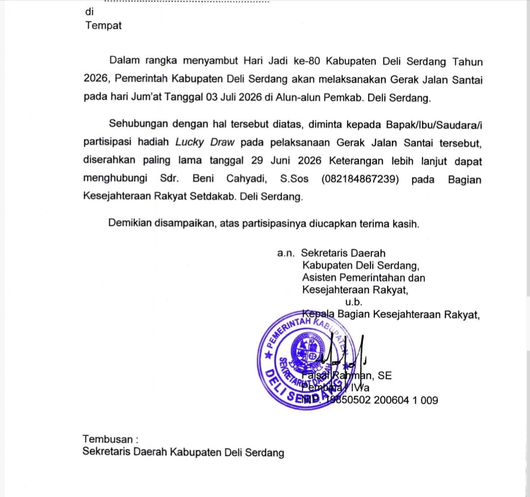Alamakk..!! Pemkab Pungli Pengusaha untuk Perayaan Hari Jadi ke 80 Kabupaten Deli Serdang..!!