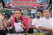 Kejari Karo “Diserbu” Massa..!! AMKAK Desak Penetapan Tersangka Dugaan Korupsi BDLUT Desa Rimo Bunga..!!